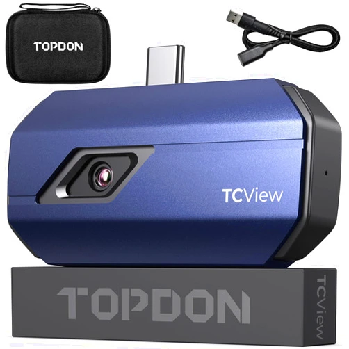 TOPDON TC001 Thermal Camera for Android, Super IR 512x384 High Resolution, Thermal Imaging Camera, Thermal Imager - Optimized Temperature Accuracy, Works for Smartphones and Tablets & PC(not for iOS)