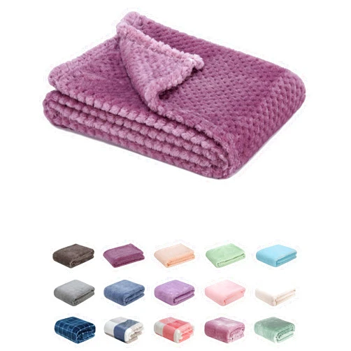 WONDER MIRACLE Fuzzy Blanket or Fluffy Blanket for Baby, Soft Warm Cozy Coral Fleece Toddler, Infant or Newborn Receiving Blanket for Crib, Stroller, Travel, Decorative (28Wx40L, XS-Burgundy)