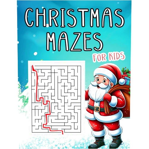 By Vividy (Author) Christmas Mazes For Kids: Activity Book For Kids with Christmas Theme, Suitable for Home, School and Road Trip Must Haves