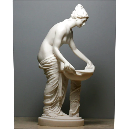 Unknown HESTIA Vesta Goddess of Home Family Architecture Alabaster Statue Sculpture 9 inches
