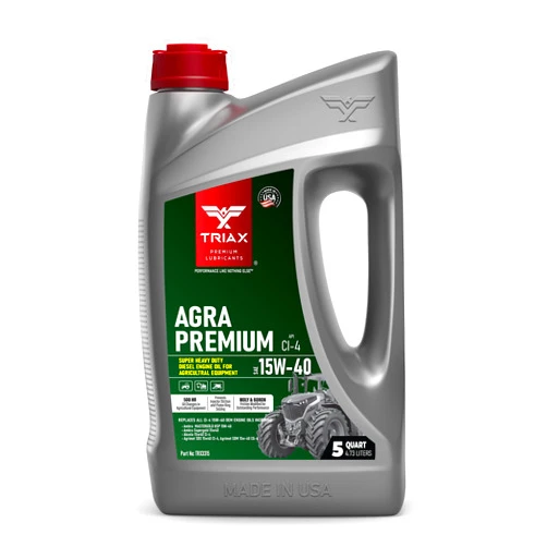 TRIAX Agra Premium 15W-40 - Super Heavy Duty Diesel Oil for Agricultural Equipment (5 Quart)