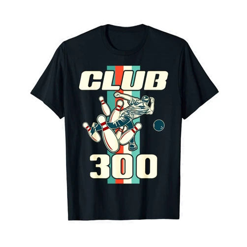 Funny Bowling Team Names Co. 300 Bowling Shirt Vintage Retro Club 300 Bowling T-shirt