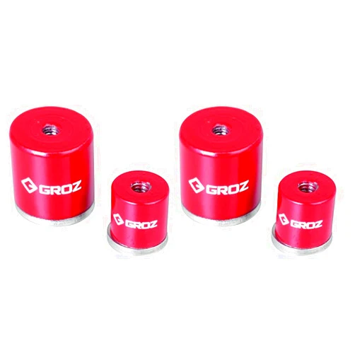 Groz Pot Magnet | Tapped Hole | 1-3/8 inch Diameter | 1-3/16 inch Height | Magnetic Pull: 28-pounds (03435) (Pack of 2)