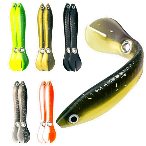 Flying Banana Soft Bionic Fishing Lure, Soft Plastic Fishing Lures, Bass Fishing Bait, Freshwater Top Water Saltwater Fishing Lures, Swim Baits for Bass Fishing, Bass Lures - 10 PCS