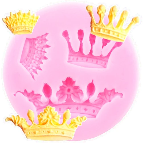 YIHUOMOLDS Crown Fondant Silicone Molds Crown Chocolate Candy Mold For Cake Decorating Cupcake Topper Chocolate Candy Gum Paste Polymer Clay
