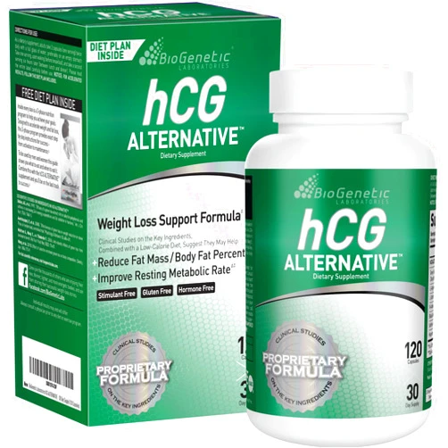 BioGenetic Laboratories hCG Alternative - Weight Loss Pills and Fat Burner for Men and Women - Boosts Metabolism Supports Healthy Diets - Alternative Formula - 30-Day Supply (120 Capsules per Bottle)