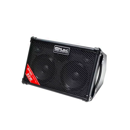 Coolmusic BP40D Powered Acoustic Guitar Amplifier- Portable Bluetooth Speaker 80W W/Battery with Reverb Chorus Delay Effect, 6 Inputs,3 Band EQ, Black