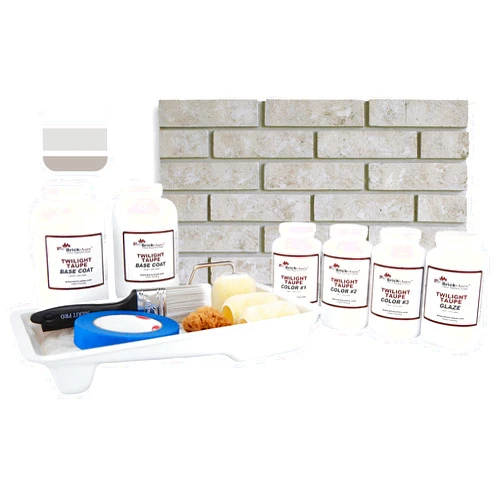 Brick-Anew Stone Fireplace Paint Kit (Misty Harbor) - All-in-One Fireplace Painting Solution for a Stunning Fireplace Makeover, Not Your Boring White Paint or Chalk Paint!