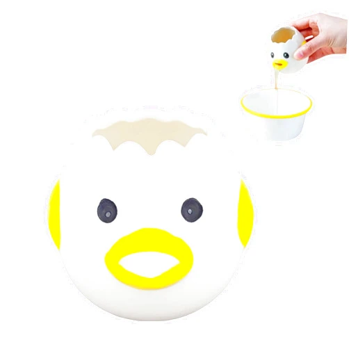 XINYIDAO Cartoon egg separator, ceramic cute egg yolk separator, mini egg white and yolk filter, kitchen gadget baking aid