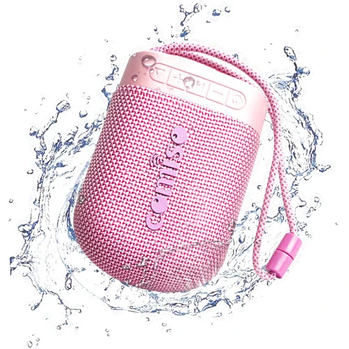 comiso IPX7 Waterproof Bluetooth Speakers, Portable Wireless Speakers with Rich Bass HD Sound, Small Compact Floating Speaker with 20H Playtime for Beach, Pool, Shower, Outdoor Travel - Rose Gold