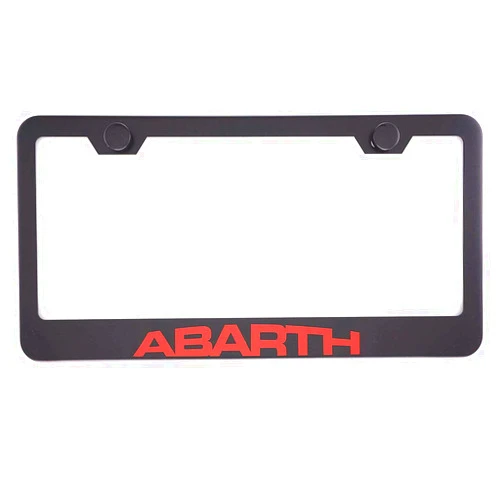 SunteeLong Abarth Black Racing Stainless Steel License Plate Frame Cover For Fiat ABARTH (1)
