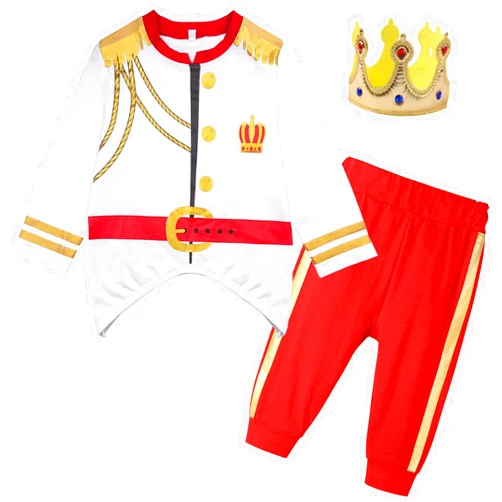 Xuomuen Toddler Baby Boys Halloween Prince Charming Costumes Outfit with Pants,Kids Medieval Renaissance Knight Birthday Gift