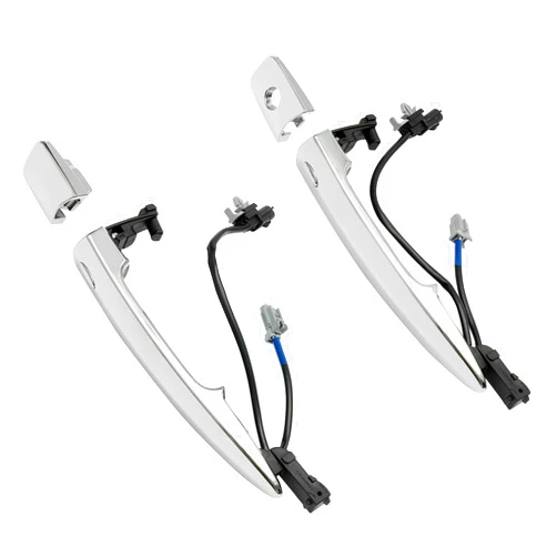 Gledewen Exterior Door Handles Chrome (2PCS), Compatible with 2009-2018 Nissan Sentra Murano Maxima Leaf, with Sensor and Smart Keyless Entry System, Front Left & Right Side | Replace# 806469N00A, 12459871