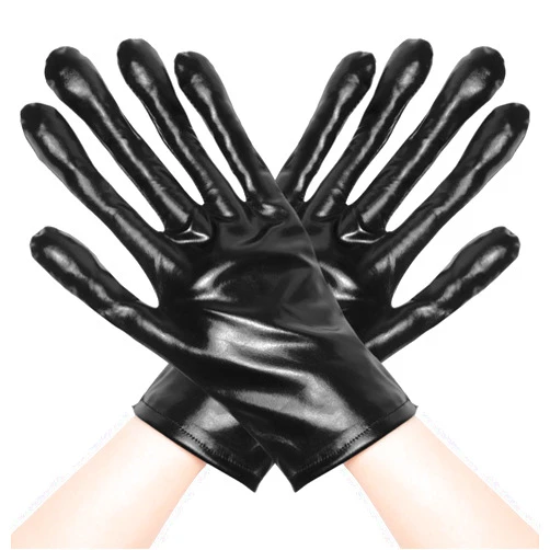 Nfvjfxz 1 Pair Shiny Metallic Gloves Alien Gloves Halloween Costume for Women and Girls Halloween Cosplay Party