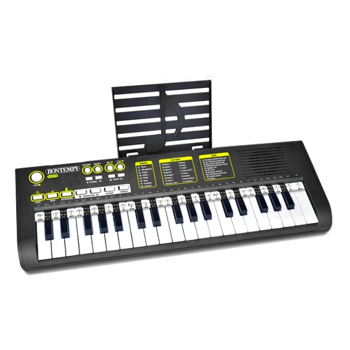 Bontempi | KeyRhythm Digital Keyboard with 37 Keys, 2 cm Pitch with Headphone Socket, Pentagracmata Strip, Metronome and Transposer, 54.5 x 18.2 x 5.3 cm