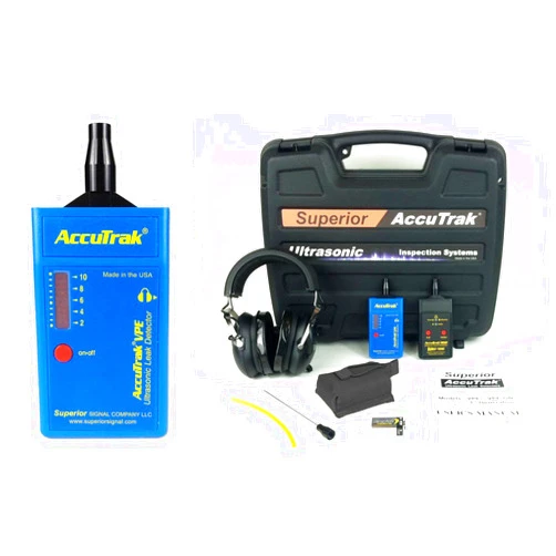 Accu-Trak Superior AccuTrak VPE PRO-PLUS Ultrasonic Leak Detector Pro-Plus Kit, Includes VPE Leak Detector, Headset, Battery, Large Carry Case, Touch Probe, Waveguide, Sound Generator, Noise Blocking Headphones