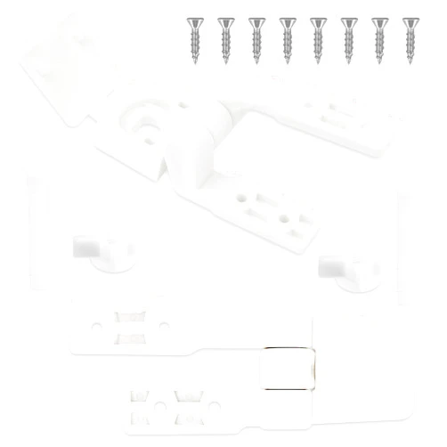 Pretwad 2 Pack White Toilet Seat Hinge Replacement with Bolts Screw and Nuts Plastic Toilet Seat Hinge Replace Parts for Most Toilet Replacements and Repairs