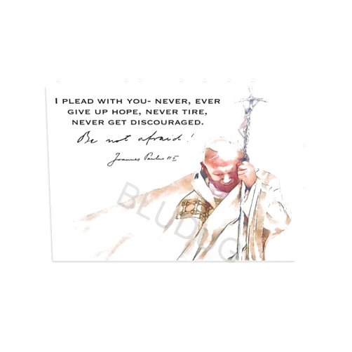BLUDUG St John Paul II Posters Quote Poster (3) Canvas Painting Wall Art Poster for Bedroom Living Room Decor12x18inch(30x45cm)