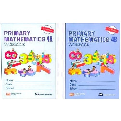 By unknown author (Author) Primary Mathematics Grade 4 WORKBOOK SET--4A and 4B