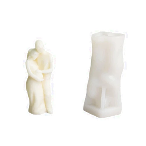 XMOX Women Pregnancy Candle Mold, Mom Dad and Baby Silicone Molds for Wax Resin DIY Candles Handmade Soap Mould, Hand Crafts for Home Wedding Party Decoration Mothers' Day Gifts