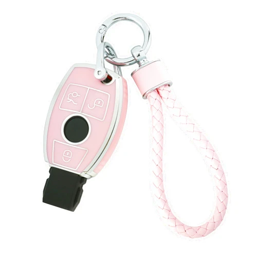 Reswish ESEWALAS Key Fob Cover,Car Key Case Shell with Keychain,Soft TPU Key Shell Case Car Key Case Protector Holder,Car Key Holder Smart Remote Key Protector,Fits Most Car Models (for Mercedes Benz b)