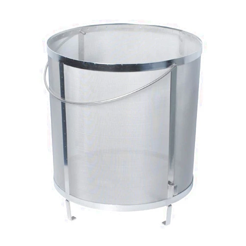 Gekufa Hop Spider Strainer Wine Beer Hop Filter 300 Micron Mesh 304 Stainless Steel Brewing Hopper for Homebrew (13.8×13.8 inch)