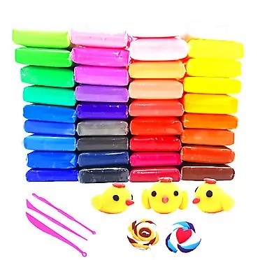Hamiggaa 36 Colors Air Dry Clay,DIY Modeling Clay with Tools,Ultra Light Creative Magic Clay for Kids,Beginners