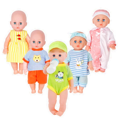 Young Buds Set of 5 Baby Doll Clothes Accessories,with Feeding Bottle,for 12-13-14 Inch Newborn Reborn Alive Baby Doll, Dress Clothing Costumes Outfits, Toy for Kids Children Toddler Birthday Xmas Present