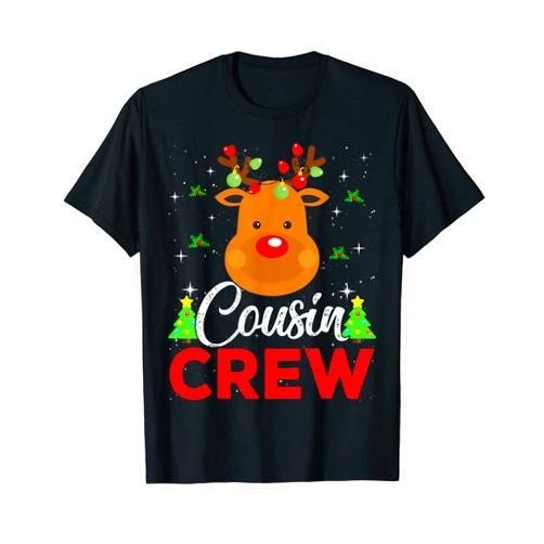Funny Cousin Crew Reindeer Lover Christmas Gifts Cousin Crew Funny Reindeer Family Matching Christmas Gifts T-Shirt