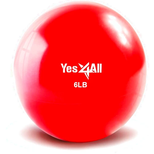 Yes4All Weighted Toning Balls for Exercise, Soft Medicine Balls for Exercise, Pilates, Yoga, Balance, Flexibility, 2-10lbs