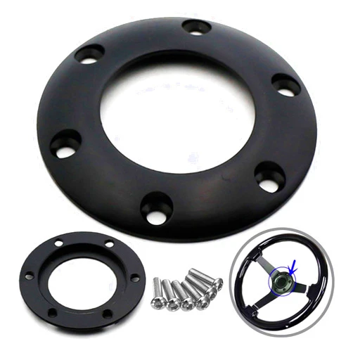 XIONGyhua-r Horn for MOMO/NRG 6 Bolts Button Center Black Replaces Steering Wheel Car 121810-01B 84mm Ring Part Practical Hot Suitable for car
