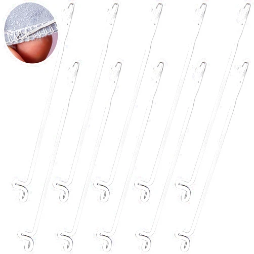 PAGOW 10 Pcs Latch Hook, Serging Crochet Hook Sewing Needles, Metal Snag Repair Tool for DIY Knitting Weaving Revamping Darning Threading Jewelry Making