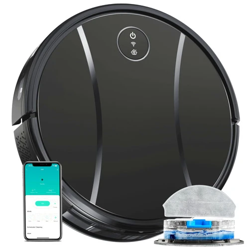Tipdiy Robot Vacuum and Mop Combo,4200Pa Powerful Robotic Vacuum Cleaner with Self-Charging, Home Automatic Robot Aspiradora for Hardwood Floor, Low Carpet, Pet Hair, App&Voice&Remote Control