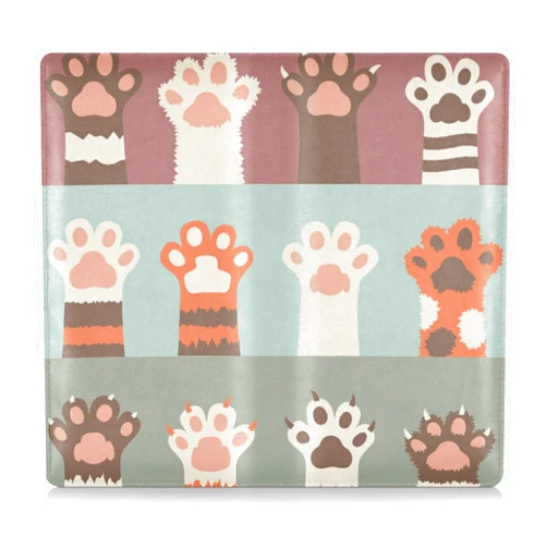 MCHIVER Cats Paw Car Registration and Insurance Holder Lether Vehicle Glove Box Organizer Car Essentials Bag for Cards License Document