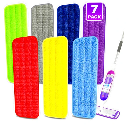MEXERRIS 7 Pack Reusable Mop Pads for Swiffer PowerMop - MEXERRIS Microfiber PowerMop Pads Refills Machine Washable PowerMop Pads Hard Wood Floor Mop Pads for Swiffer PowerMop and 13''-15'' Spray Wet Mops