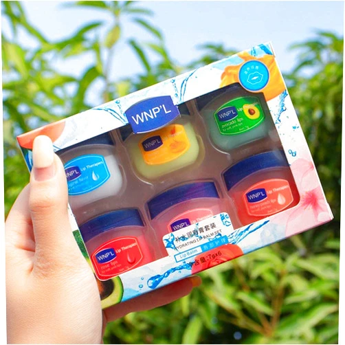 WNP'L Fruit Flavored Lip Balm Set, Anti Chapping Lip Mmoisturizers, Mini Chapstick, Relieves Dull and Dry Skin, Long Lasting Lip Care Products