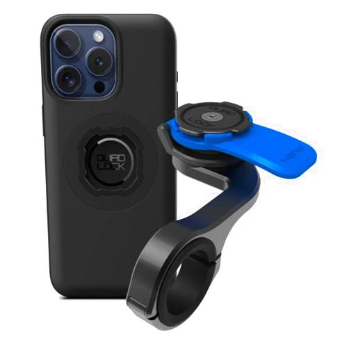 Quad Lock Out Front PRO Bike Phone Holder Kit with MAG Phone Case for iPhone 15 Pro Max