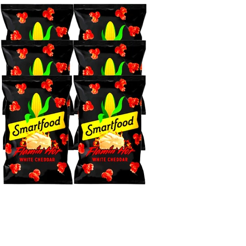 Partysupplies NEW Smartfood Flamin' Hot White Cheddar Popcorn, Perfect For Parties & Snack Packs (6)