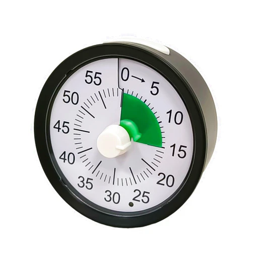 Haiphisi Visual Timer for Kids with Autism,60-Minute Visual Countdown Toddler Timer for Classroom Office Kitchen with Stop Button Design,Kid Google Timer Time Management Tools（Black）