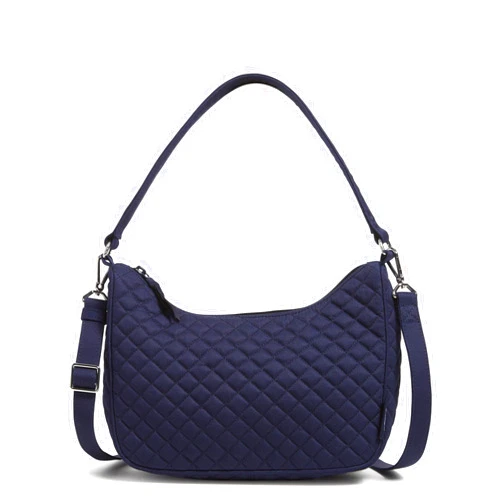 Vera Bradley Women's Cotton Frannie Crescent Crossbody Purse