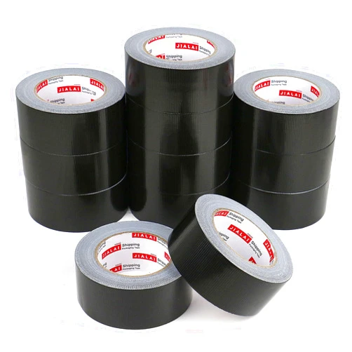 JIALAI HOME Black Duct Tape Heavy Duty - 30 Yards x 2 Inch 12 Roll Multi Pack - Strong, Flexible, Waterproof and Tear by Hand - for Indoor & Outdoor Repairs, Industrial, Professional Use