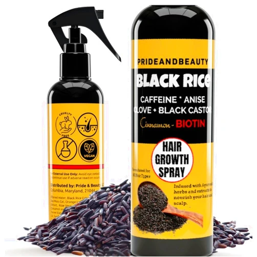 PRIDE AND BEAUTY HAIR + SKIN RESTORATION Rice Water for Hair Growth, Rice Water, Rice Water Spray, Rice Water for Hair, Rice Water Spray (8 OUNCES)