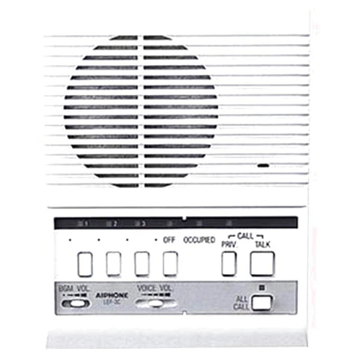 Aiphone LEF-3C Open Voice Selective Call Master Intercom with All-Call Button; Semi-Flush Mount; Accepts Up to Three Connecting Door, Sub-Master, or Master Intercoms