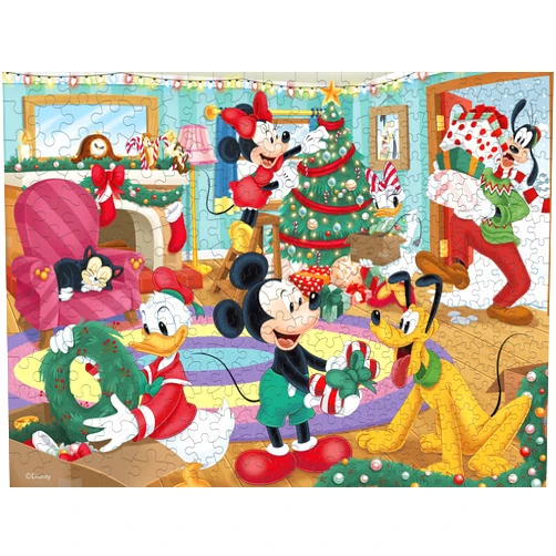 Ceaco - Disney Holiday - Together Time - Mickey & Friends Holiday - 400 Piece Jigsaw Puzzle