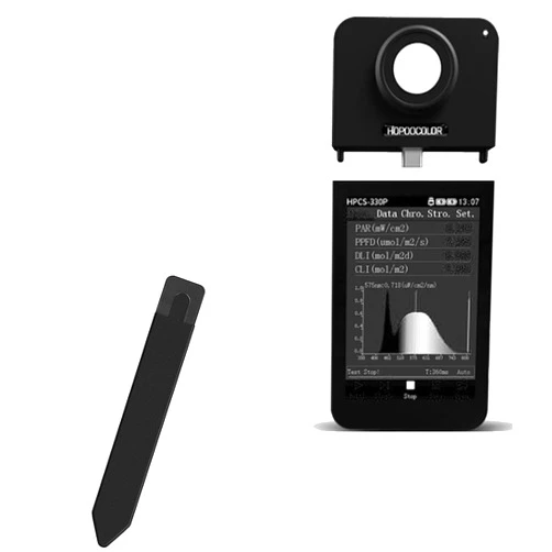 BoxWave Stylus Pouch Compatible with Hopoocolor Spectrometer HPCS-330P - Stylus PortaPouch, Stylus Holder Carrier Portable Self-Adhesive - Jet Black