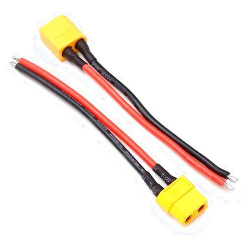 Aiyoyo XT60 Male Female Connector with 10cm 16AWG Silicon Wire Charge Lead Cable for RC Lipo Battery FPV Drone ESC 1Pair