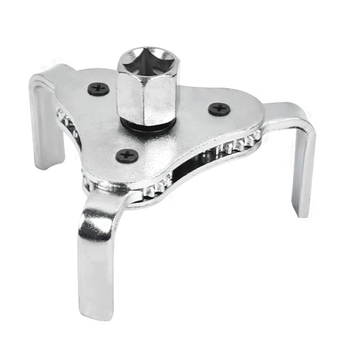 Furnrubden NA 3 Jaw Adjustable Oil Filter Wrench Universal Oil Filter Wrench Adjustable 3 Jaw Oil Filter Pliers 60mm - 110mm Diameter Removable Oil Filter Removal Tool Fits 3/8 and 1/2 inch Drive for Cars (f34)