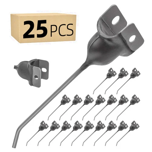 Maple Farm Seats Inc 25PCS Hay Rake Teeth 182, Heavy Duty Universal Replacement Hay Rake Tines Rubber Mounted Tedder Baler Pickup Bolt On Tine Tooth Parts, Fits John Deere New Holland 256 Ford New Idea AC AGCO IHC