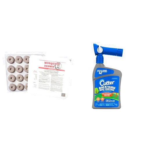 Summit Mosquito Dunk Tablet 20 Count & Cutter 32 fl Ounce Backyard Bug Control Spray Concentrate Bundle