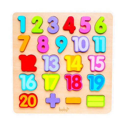 Boby Wooden Number Puzzle Toys, ABC Letter & Number Puzzle for Toddlers 3 Year Old, Preschool Learning Toys for Kids, Educational Name Puzzles Gift for Boys and Girls